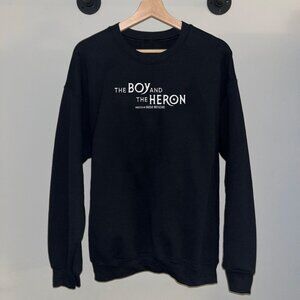 Black White The Boy And The Heron Studio Ghibli Movie Crewneck Sweatshirt